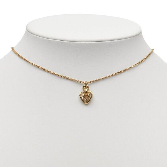 Dior Heart Rhinestone Necklace - Picture 7 of 7
